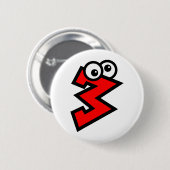 Badge Rond 5 Cm Numéro trois (Devant & derrière)