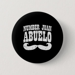 Badge Rond 5 Cm Numéro Un Juan Abuelo Fête des Pères espagnole Mex