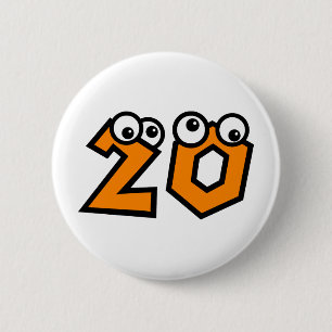 Badge Rond 5 Cm Numéro vingt