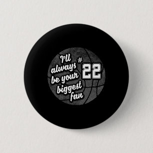 Badge Rond 5 Cm Numéro Vingt-deux le plus grand fan de 22 Bysketby
