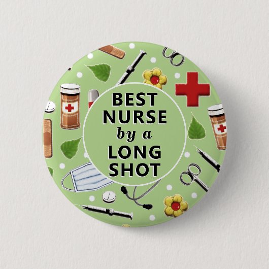 Badge Rond 5 Cm Nurse Appreciation Best Nurse (Devant)
