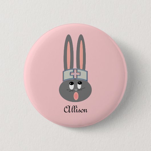 Badge Rond 5 Cm Nurse Bunny (Devant)