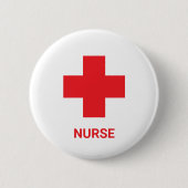 Badge Rond 5 Cm Nurse & First Aid, Cross, Ambulance, Doctor Button (Devant)