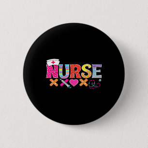 Badge Rond 5 Cm Nurse Life 2025 Heartbeat For Nurse Week D de l’in