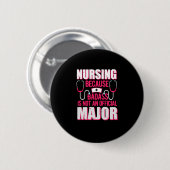 Badge Rond 5 Cm Nurse | Nursing Because (Devant & derrière)