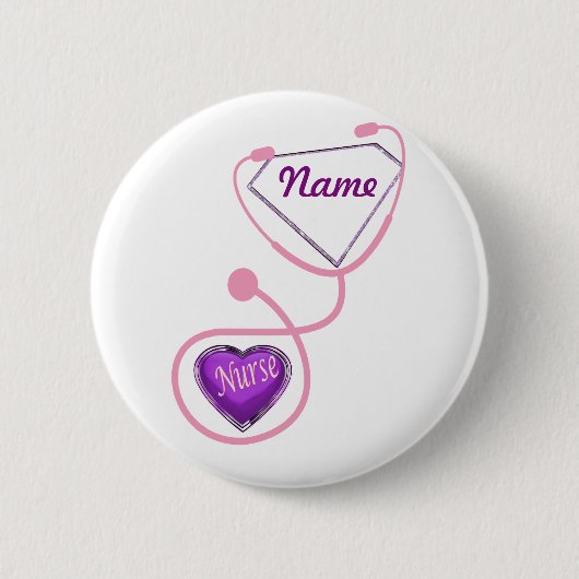 Badge Rond 5 Cm Nurse Super Stethoscope Parties scintillant ajoute (Devant)