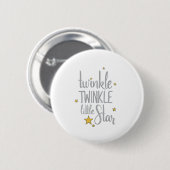Badge Rond 5 Cm Nursery Rhymes Image Twinkle Twinkle Little Design (Devant & derrière)