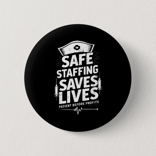 Badge Rond 5 Cm Nurses Strike Save Nursing Suprt Safe Staffing Sav (Devant)