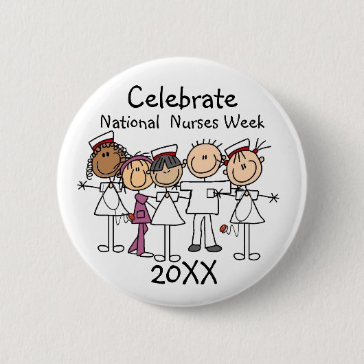 Badge Rond 5 Cm Nurses Week 2022 T-shirts and Gifts Button (Devant)
