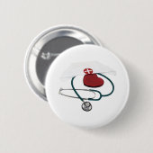Badge Rond 5 Cm NursesHaveHeart082309 (Devant & derrière)