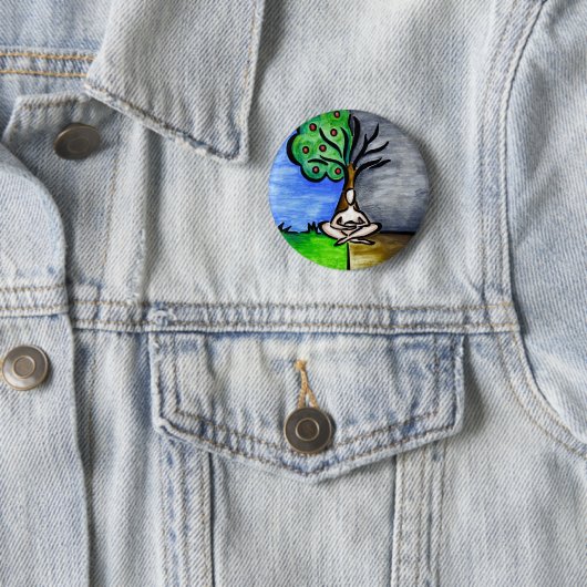 Badge Rond 5 Cm NurturedSpirit (En situation)