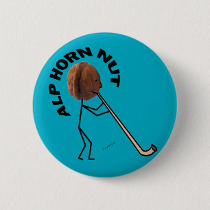 Badge Rond 5 Cm Nut de la Corne de l'Alpe