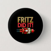 Badge Rond 5 Cm Nutcracker Fritz Did It Clara Funny Christmas Ball (Devant)