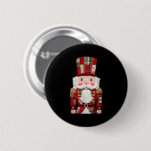 Badge Rond 5 Cm Nutcracker Patchwork Merry Christmas Pajamas Men W (Devant & derrière)
