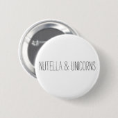 Badge Rond 5 Cm Nutella et licornes (Devant & derrière)