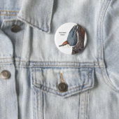 Badge Rond 5 Cm Nuthatch à tête Brown, Audubon, Oiseaux, (En situation)