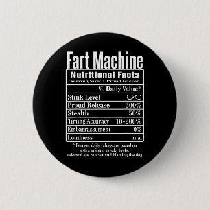 Badge Rond 5 Cm Nutrion Facts Machine Papa plaisante Drôle Farny
