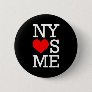 Badge Rond 5 Cm Ny M'aime Drôle Je Cœur New York