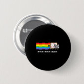 Badge Rond 5 Cm Nyan Cat Nyan Nyan Nyan Rainbow Funny Internet Mem (Devant & derrière)