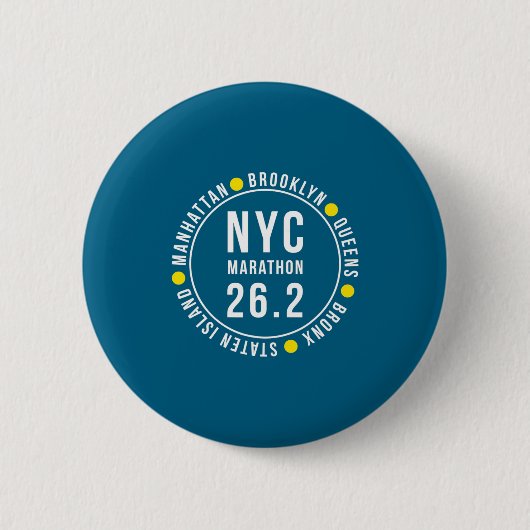 Badge Rond 5 Cm Nyc New York Souvenir Marathon Runner _1 (Devant)