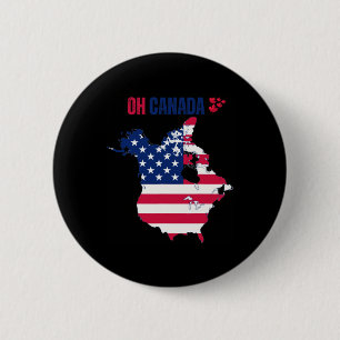 Badge Rond 5 Cm O Canada 51e État Funny Trump Canada maillot de mè