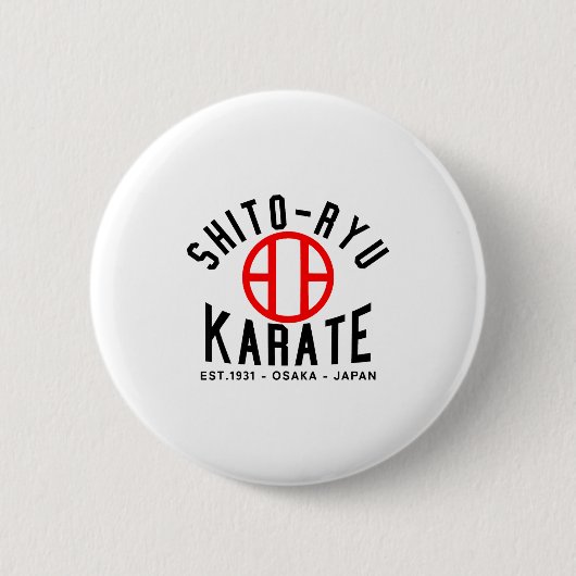 Badge Rond 5 Cm O-ryu Karate Japan Martial Arts (Devant)