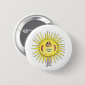 Badge Rond 5 Cm O sole mio (Devant & derrière)
