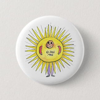 Badge Rond 5 Cm O sole mio