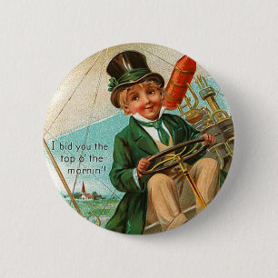 Badge Rond 5 Cm O supérieur vintage le bouton de matin