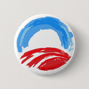 Badge Rond 5 Cm Obama