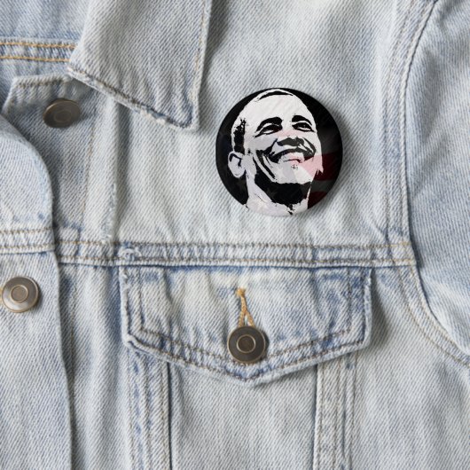 Badge Rond 5 Cm Obama44 (En situation)