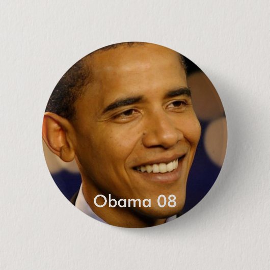 Badge Rond 5 Cm Obama 08 (Devant)