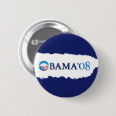 Badge Rond 5 Cm Obama '08 (Devant & derrière)