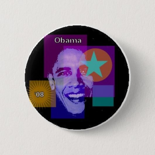 Badge Rond 5 Cm Obama '08 (Devant)
