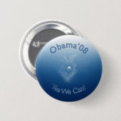 Badge Rond 5 Cm Obama 08 - Oui nous pouvons ! (Devant & derrière)