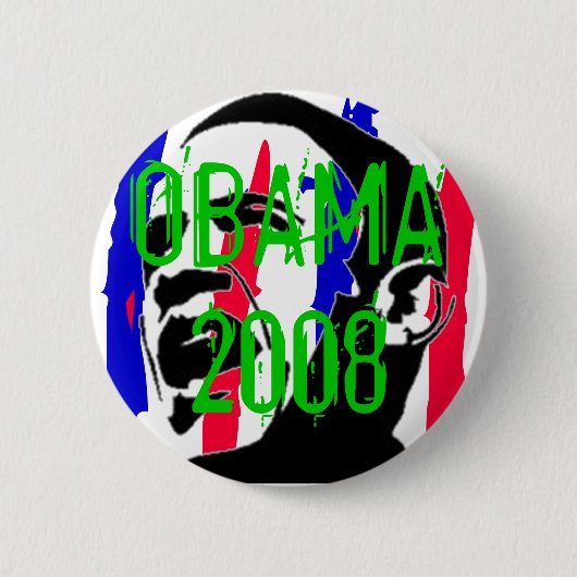 Badge Rond 5 Cm Obama 2008 (Devant)