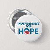 Badge Rond 5 Cm Obama 2008 - Indépendants pour le bouton 61029 (Devant & derrière)