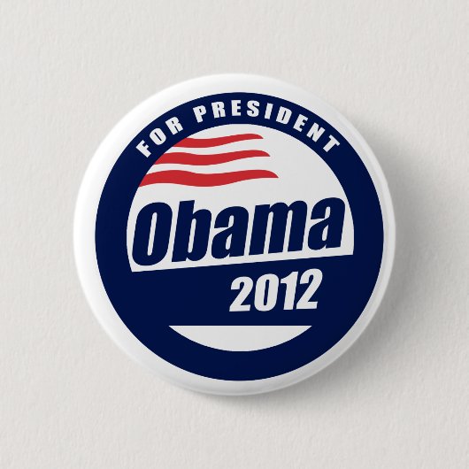 Badge Rond 5 Cm Obama 2012 (Devant)