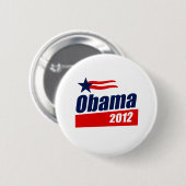 Badge Rond 5 Cm Obama 2012 (Devant & derrière)