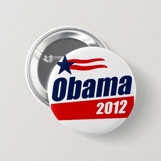 Badge Rond 5 Cm Obama 2012 (Devant & derrière)