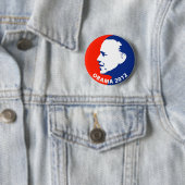 Badge Rond 5 Cm Obama 2012 (En situation)