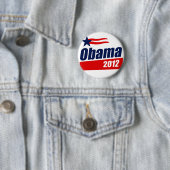 Badge Rond 5 Cm Obama 2012 (En situation)