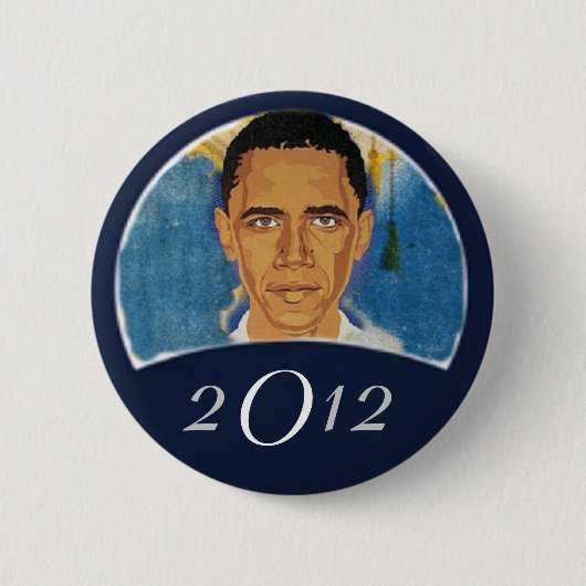 Badge Rond 5 Cm Obama 2012 (Devant)