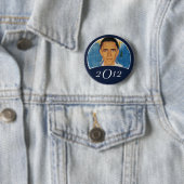 Badge Rond 5 Cm Obama 2012 (En situation)