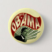 Badge Rond 5 Cm Obama 2012 (Devant)