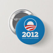Badge Rond 5 Cm Obama "2012" bornes de bouton (Devant & derrière)