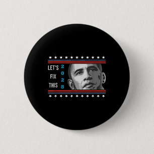 Badge Rond 5 Cm Obama 2028 Manifestation politique patriotique Vin