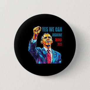 Badge Rond 5 Cm Obama 2028 Oui Nous pouvons à nouveau Obama 48ème 