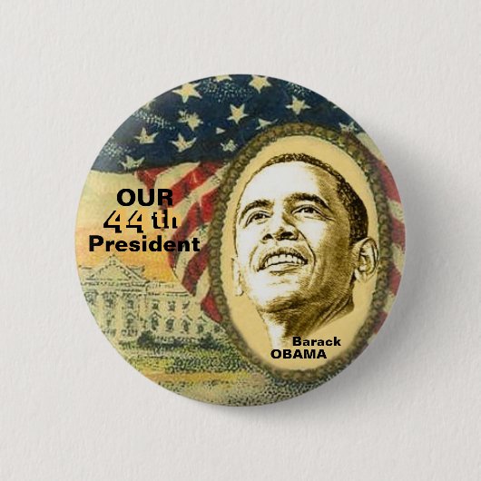 Badge Rond 5 Cm Obama 44 (Devant)