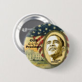 Badge Rond 5 Cm Obama 44 (Devant & derrière)